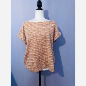 Anthropologie W5 Concepts orange scoop neck top